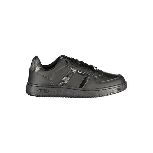 Black Polyurethane Women's Sneaker