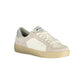 White Polyurethane Women Sneaker