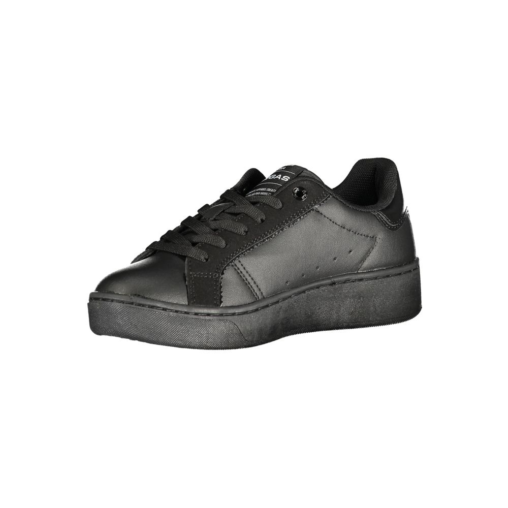 Black Polyurethane Women Sneaker