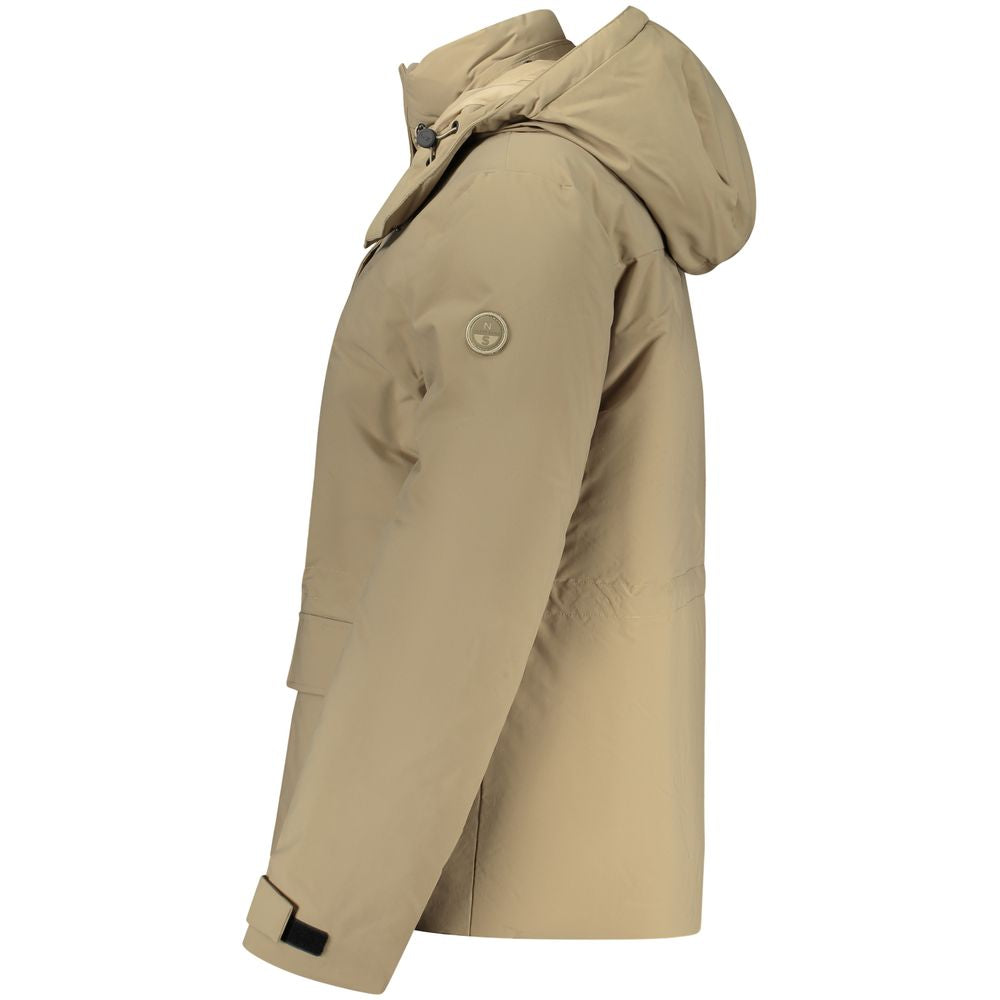 Marrone Polyester Women's Parka Jacket