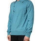 Teal Wool Collared Polo Pullover Sweater