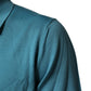 Teal Wool Collared Polo Pullover Sweater