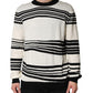 Black White Stripe CrewNeck Pullover Sweater