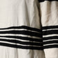 Black White Stripe CrewNeck Pullover Sweater
