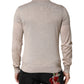 Beige Cashmere Collared PoloPullover  Sweater