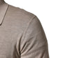 Beige Cashmere Collared PoloPullover  Sweater