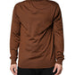 Brown Cashmere Turtle Neck Pullover Sweater