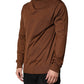 Brown Cashmere Turtle Neck Pullover Sweater