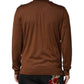 Brown Cashmere Turtle Neck Pullover Sweater