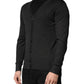 Black Cashmere Buttoned Men Cardigan Sweater