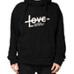 Black LOVE Cotton Hooded Sweatshirt Sweater