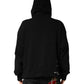 Black LOVE Cotton Hooded Sweatshirt Sweater