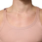 Pink Sleeveless Round Neck Tank Top  T-shirt