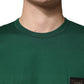 Green Logo Plaque Cotton Crew Neck T-shirt
