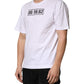 White Graphic Cotton Men Crew Neck T-shirt