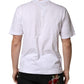 White Graphic Cotton Men Crew Neck T-shirt