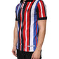 Multicolor Stripes Cotton Men Polo T-shirt