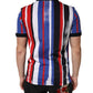 Multicolor Stripes Cotton Men Polo T-shirt