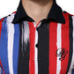 Multicolor Stripes Cotton Men Polo T-shirt