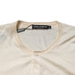 Off White Cotton Blend Men Henley T-shirt