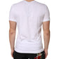 White Cotton Deep V-Neck Underwear Tee T-shirt