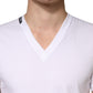 White Cotton Deep V-Neck Underwear Tee T-shirt