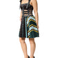 Multicolor Sleeveless A-line Dress