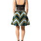 Multicolor Sleeveless A-line Dress