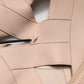 Beige Leather Short Sleeves Sheath Mini Dress