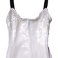 White Polyester Sleeveless Sheath Dress