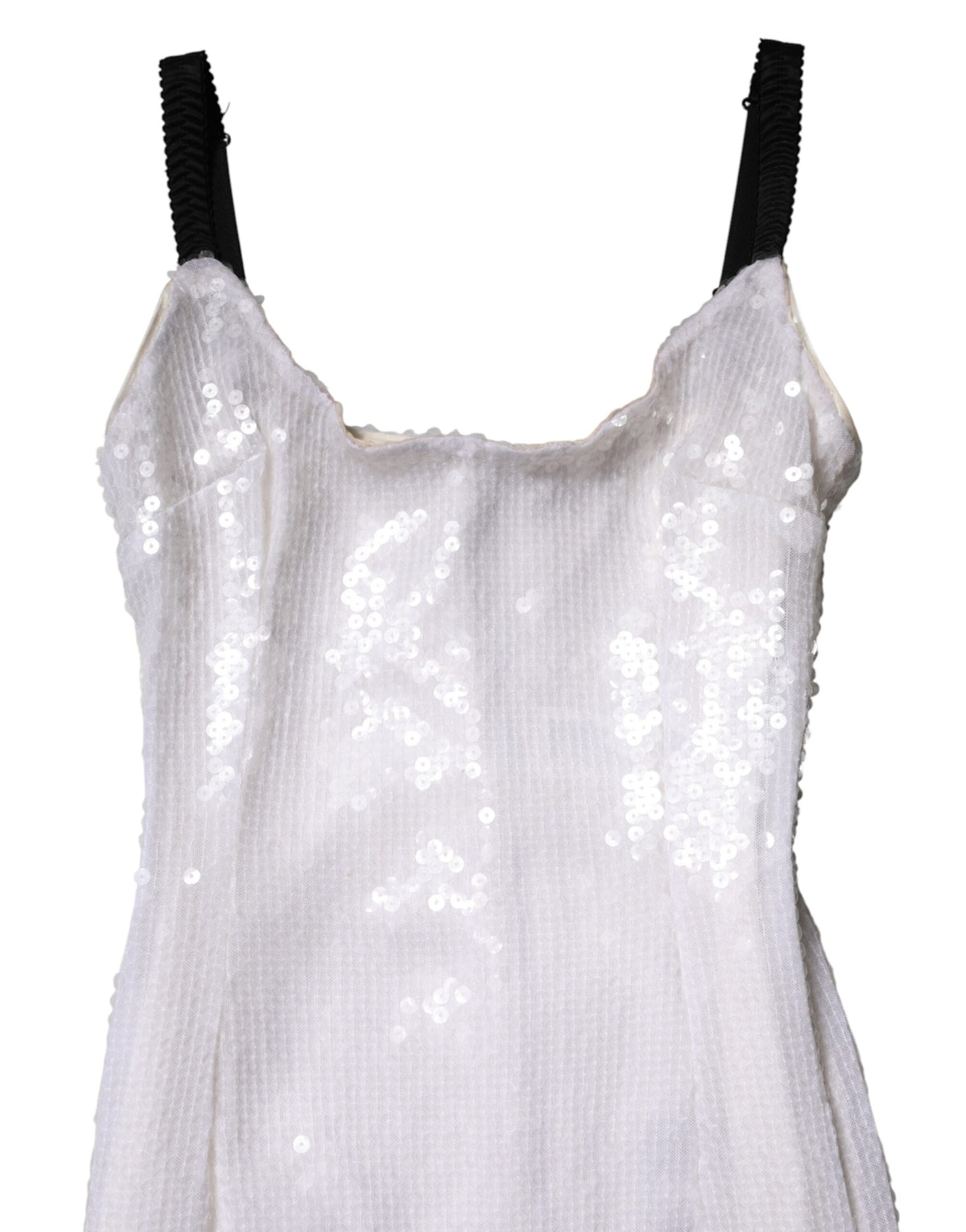 White Polyester Sleeveless Sheath Dress