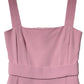 Pink Viscose Sleeveless Sheath Midi Dress