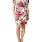 White Floral Embellished Sheath Mini Dress