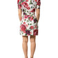 White Floral Embellished Sheath Mini Dress