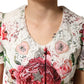 White Floral Embellished Sheath Mini Dress