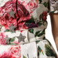 White Floral Embellished Sheath Mini Dress