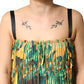 Multicolor Tropical Print Fringe Maxi Dress