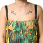 Multicolor Tropical Print Fringe Maxi Dress