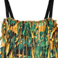 Multicolor Tropical Print Fringe Maxi Dress