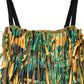 Multicolor Tropical Print Fringe Maxi Dress