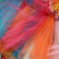 Multicolor Nylon Tiered Tulle Midi Dress