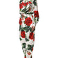 White Floral Print Cotton Jumpsuit Dress