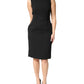 Black Sleeveless Sheath Knee Length Dress