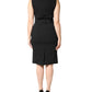 Black Sleeveless Sheath Knee Length Dress
