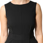 Black Sleeveless Sheath Knee Length Dress
