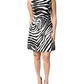 Black White Zebra Sleeveless A-line Dress