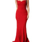 Red Embellished Bodycon Long Gown Dress