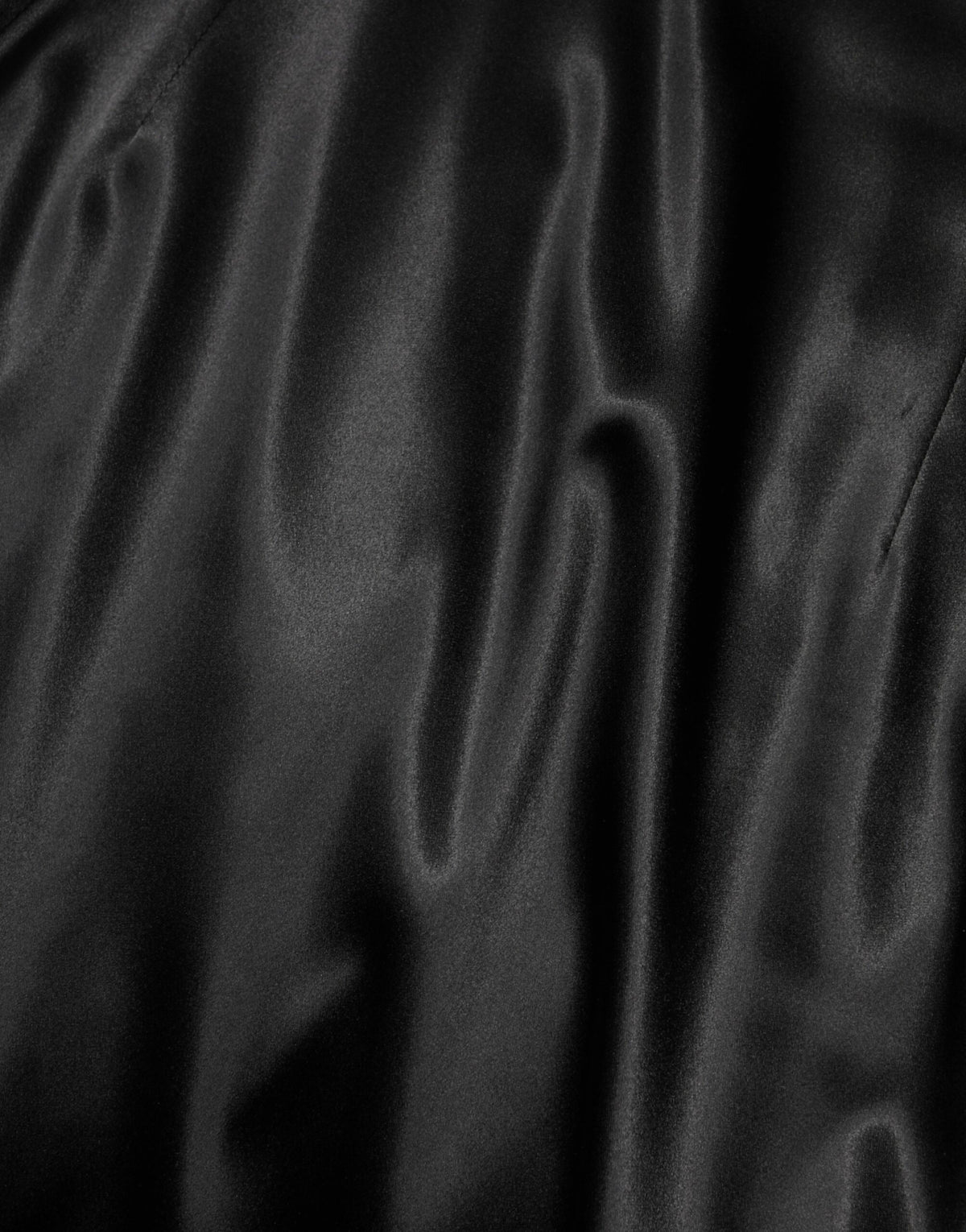 Black Satin Sheath Midi Cap Sleeves Dress