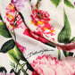 Multicolor Floral Ruched Silk Charmeuse Mini Dress