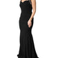Black Embellished Bodycon Long Gown Dress